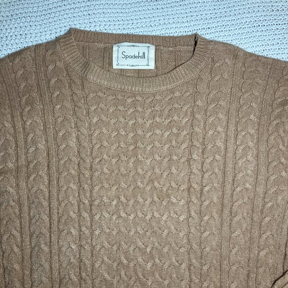 Spadehill Women’s‎ Large Sweater Dress Brown Cable Knit Long Sleeve Midi Fall - Picture 5 of 7